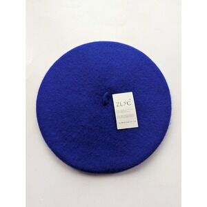 ZLYC Wool French Beret Hat Women One Size Blue NEW